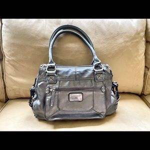 Franco Sarto Pewter Leather Purse